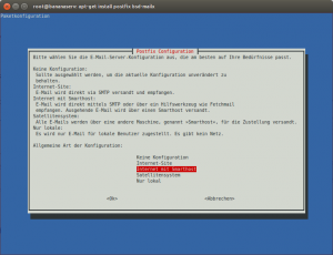 Postfix Grundkonfiguration